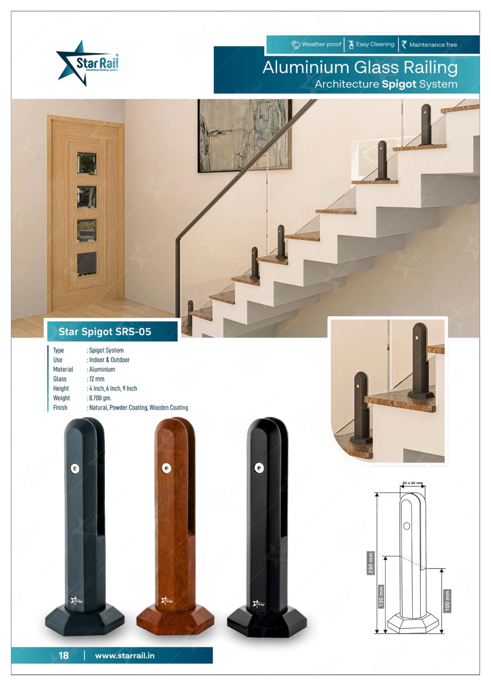 Aluminium Spigot Glass Railing Catalogue — Page 18