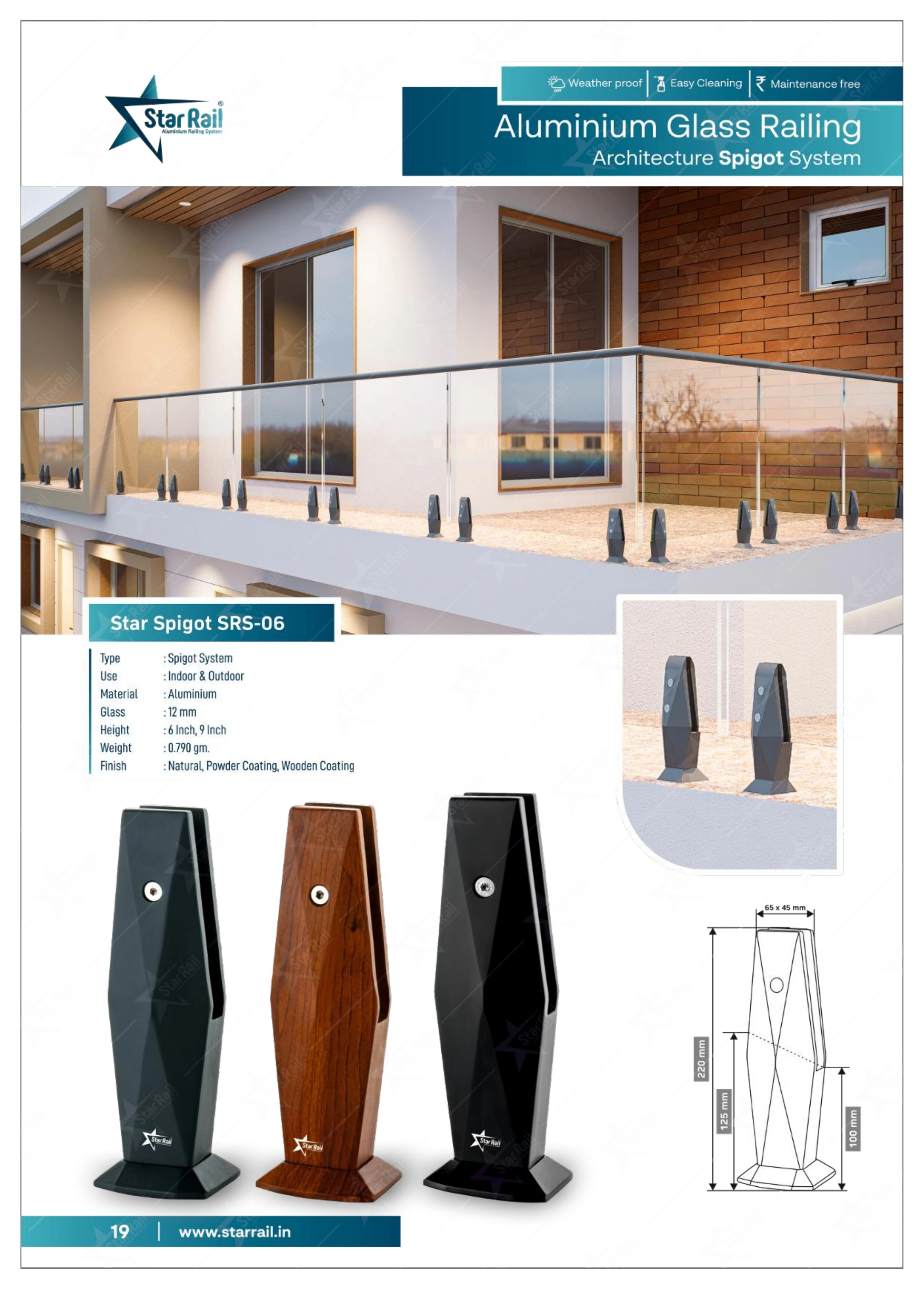 Aluminium Spigot Glass Railing Catalogue — Page 19