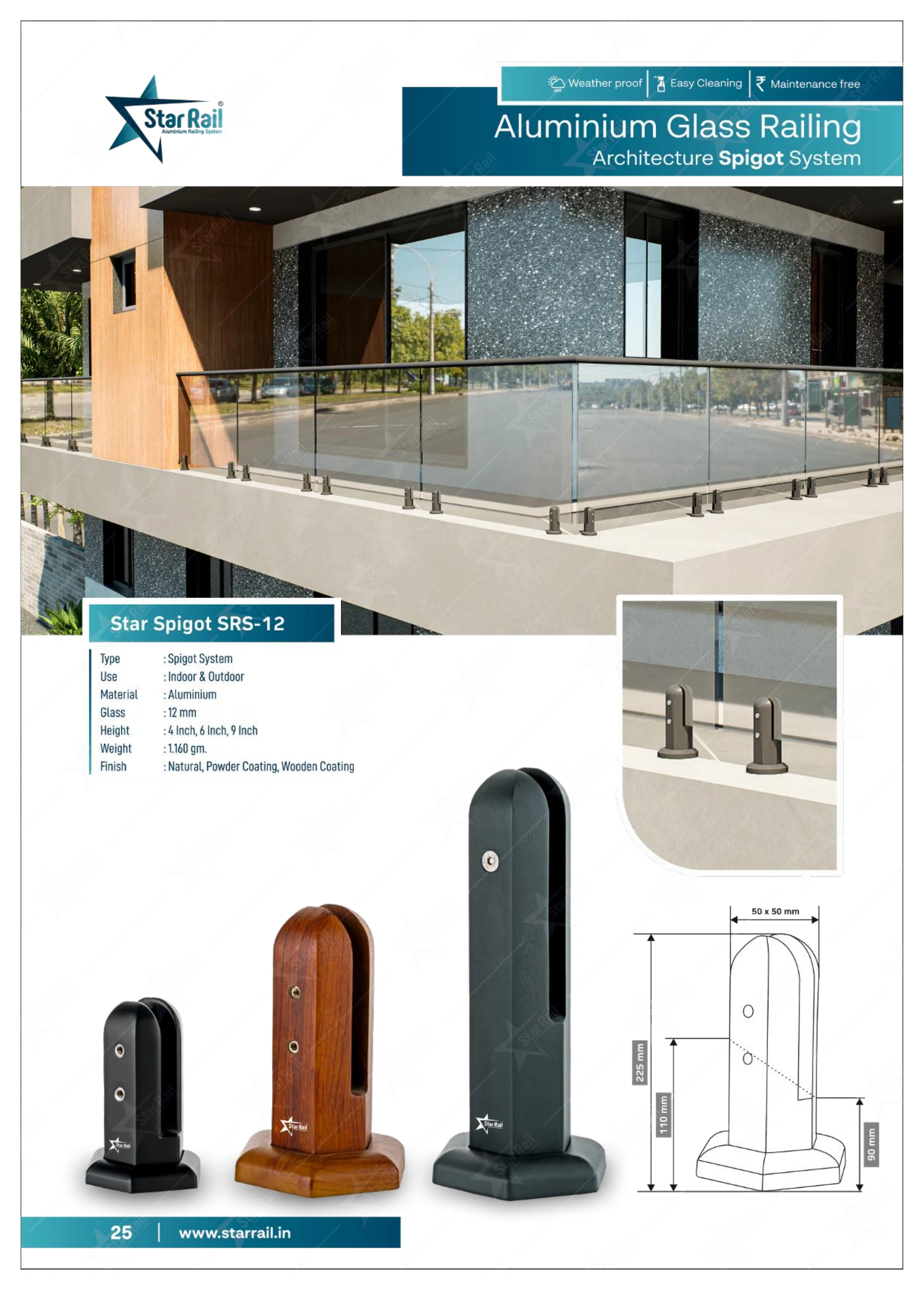 Aluminium Spigot Glass Railing Catalogue — Page 25
