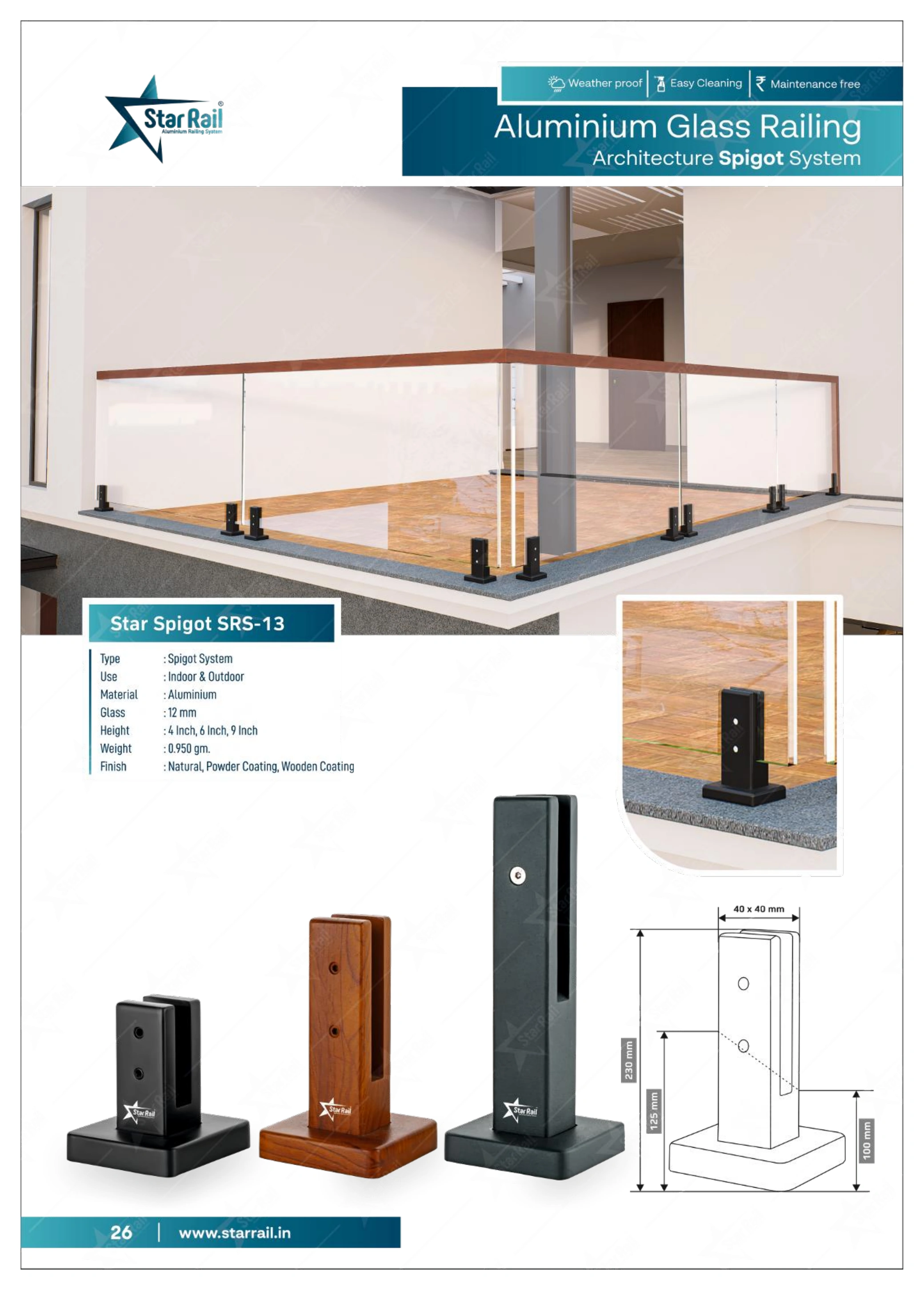 Aluminium Spigot Glass Railing Catalogue — Page 26