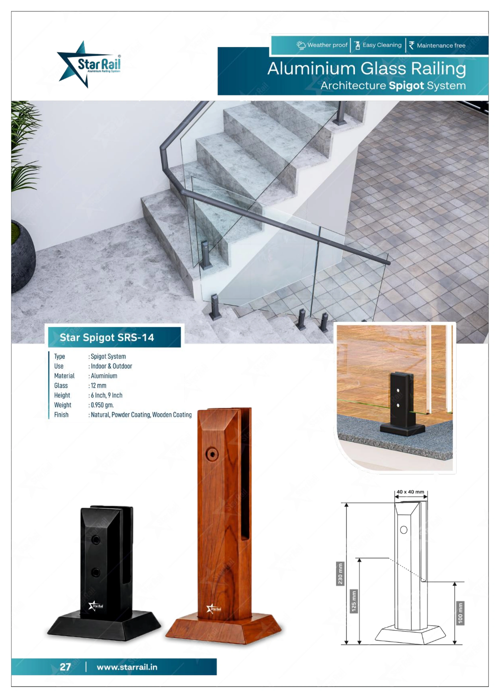 Aluminium Spigot Glass Railing Catalogue — Page 27