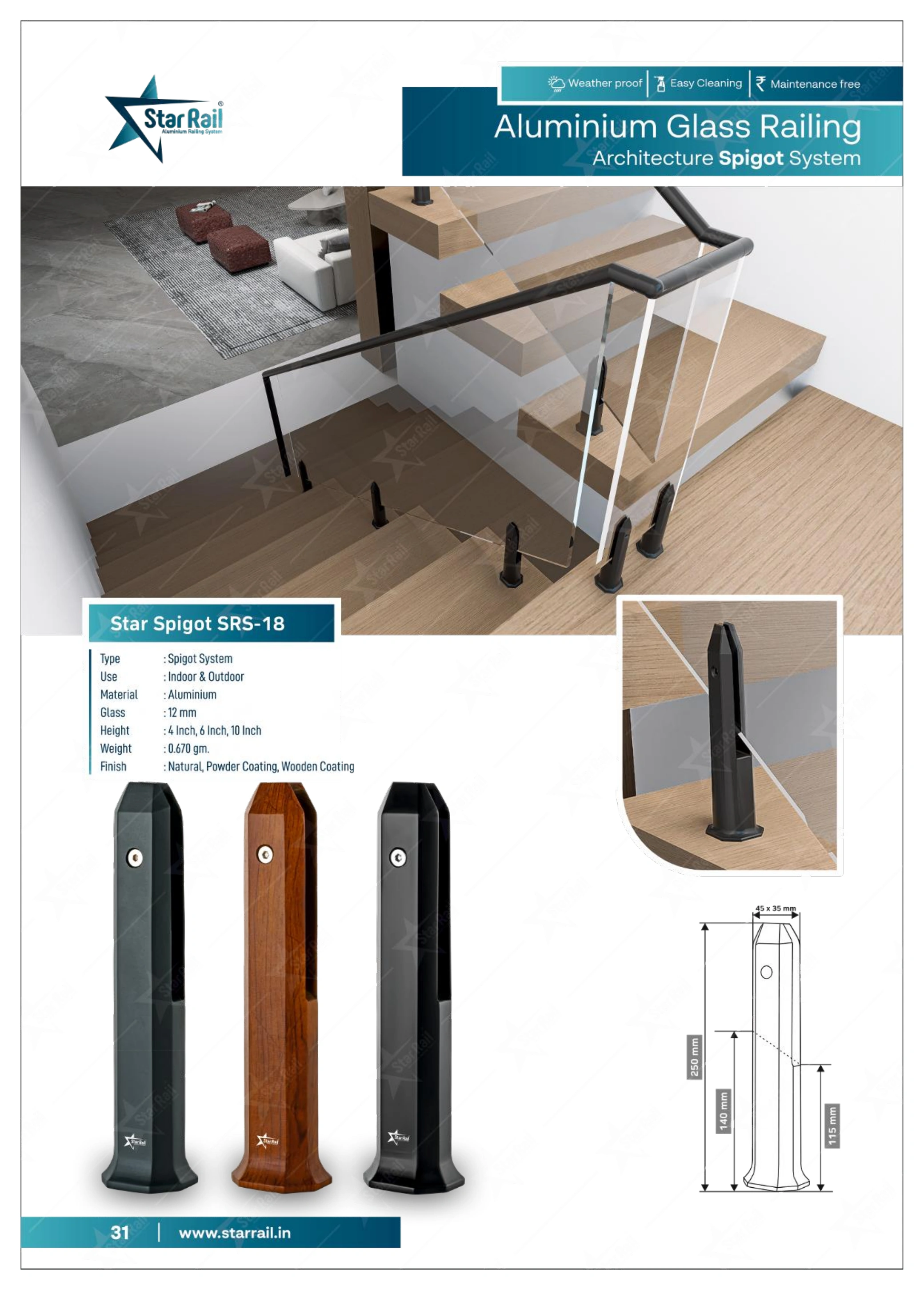 Aluminium Spigot Glass Railing Catalogue — Page 31