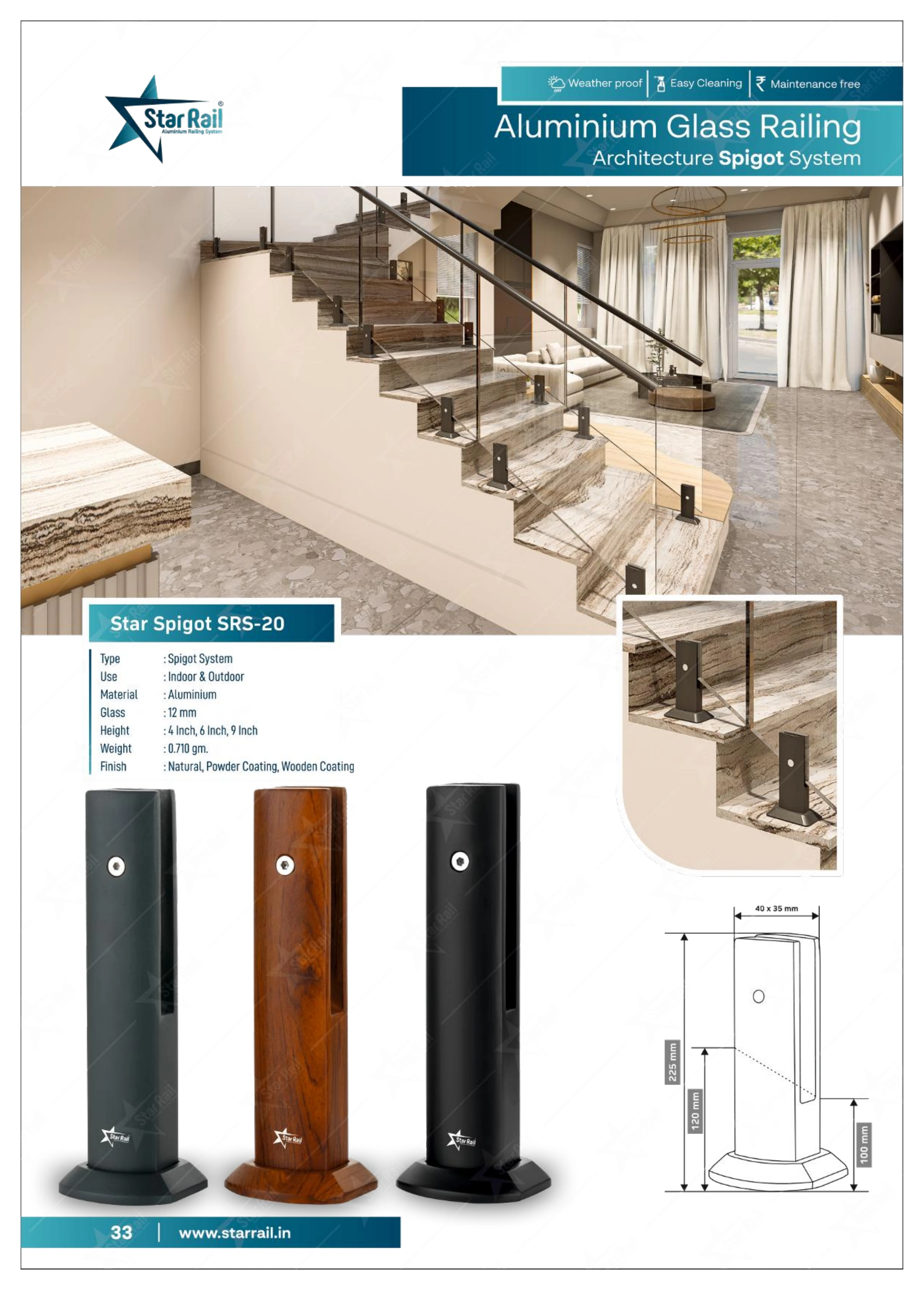 Aluminium Spigot Glass Railing Catalogue — Page 33