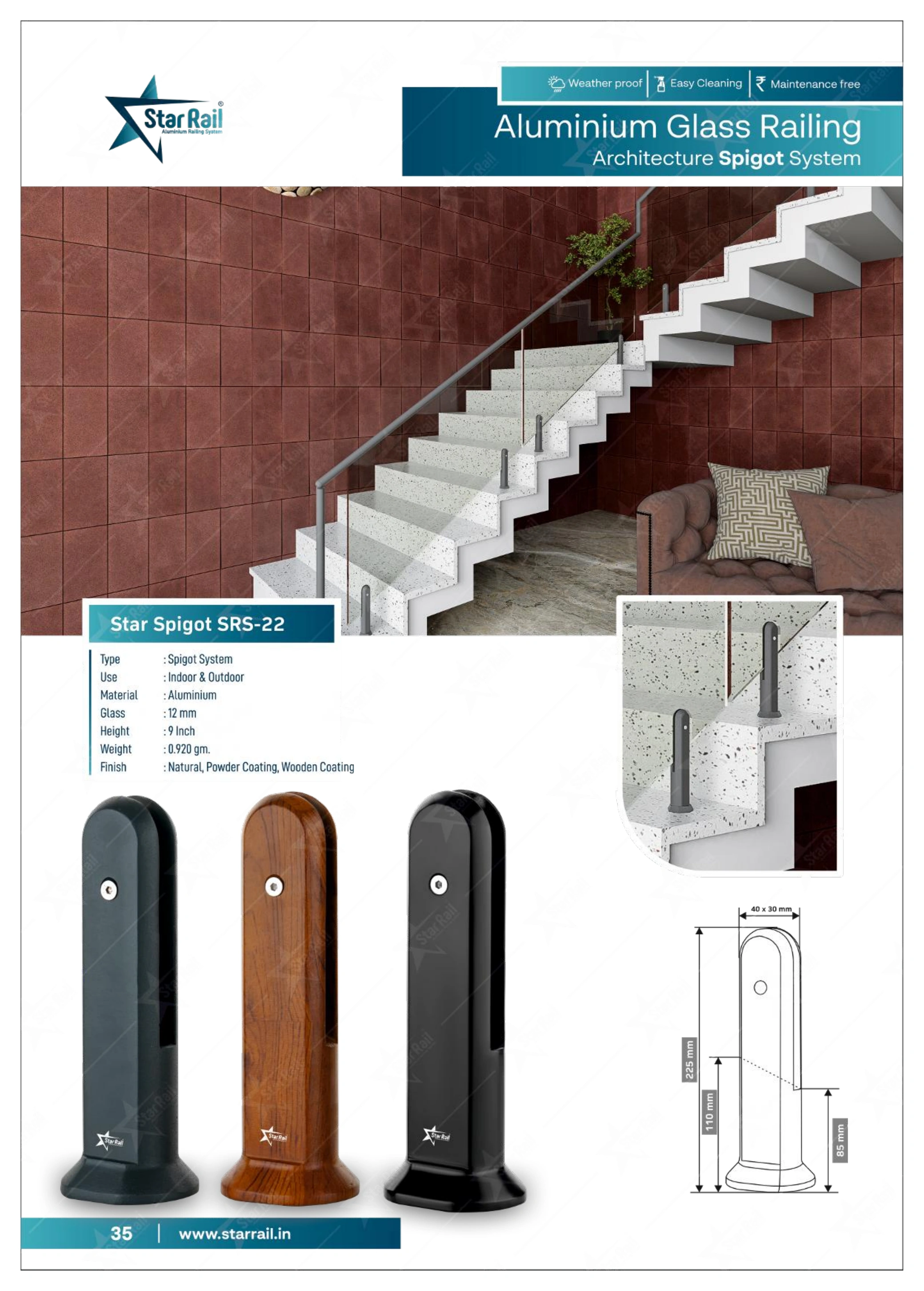 Aluminium Spigot Glass Railing Catalogue — Page 35