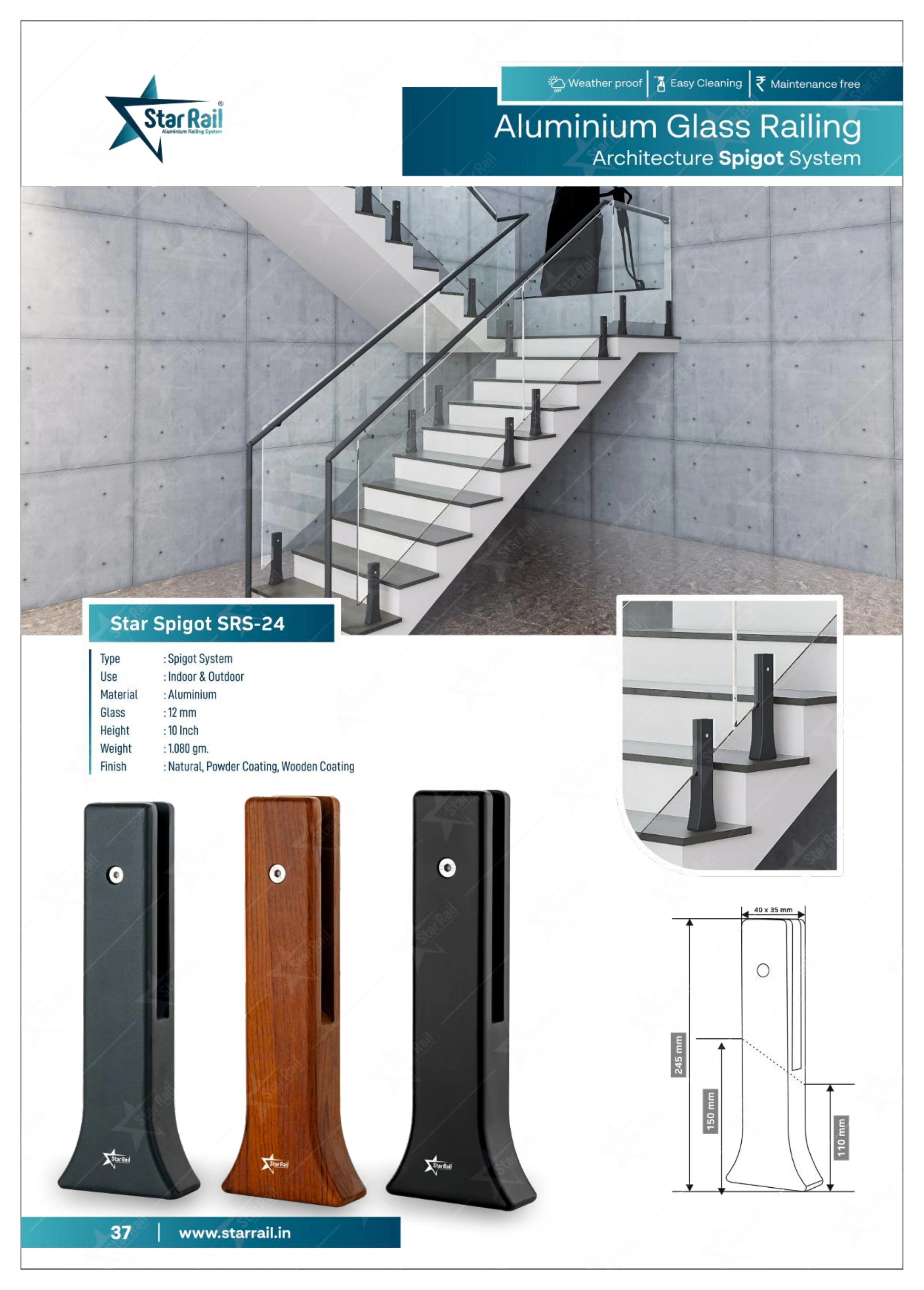 Aluminium Spigot Glass Railing Catalogue — Page 37