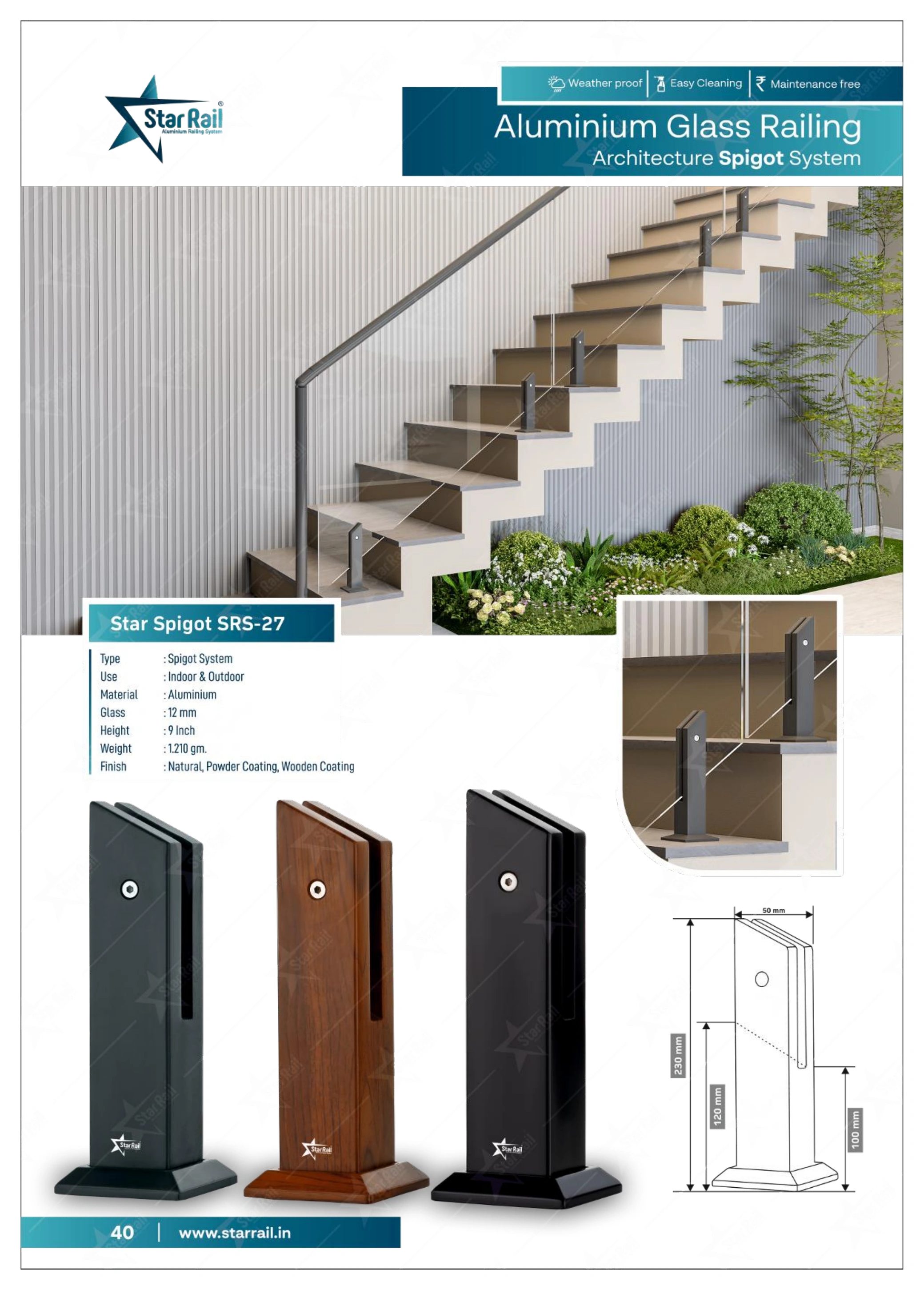 Aluminium Spigot Glass Railing Catalogue — Page 40