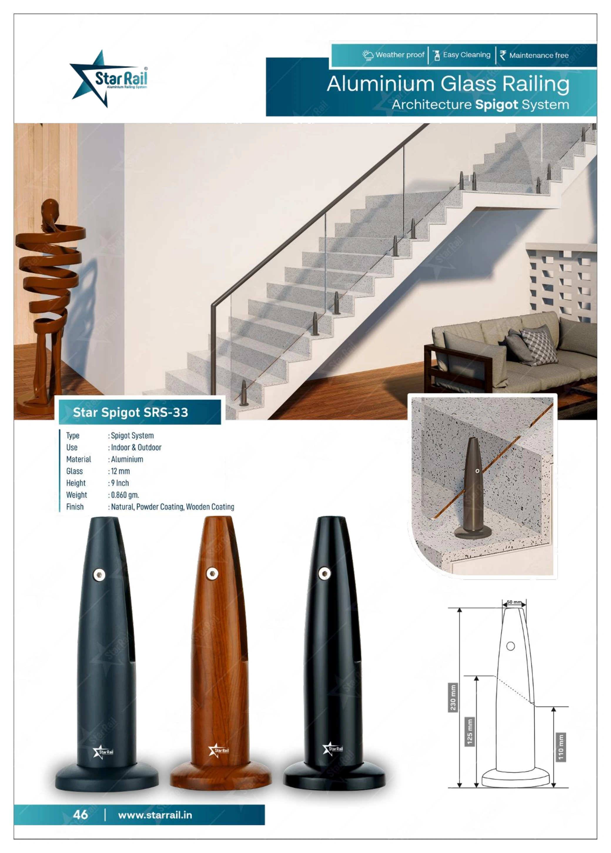 Aluminium Spigot Glass Railing Catalogue — Page 46