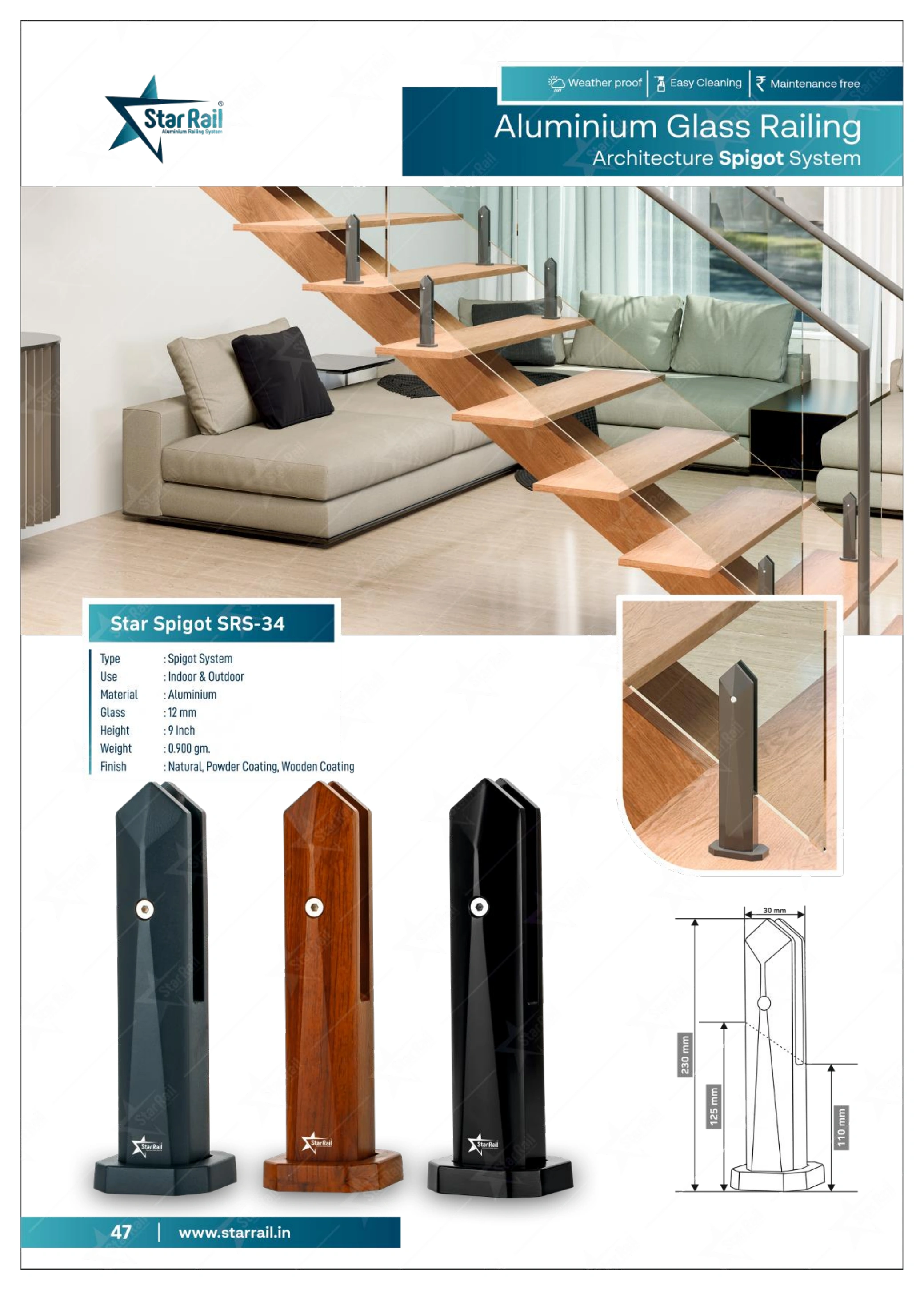 Aluminium Spigot Glass Railing Catalogue — Page 47