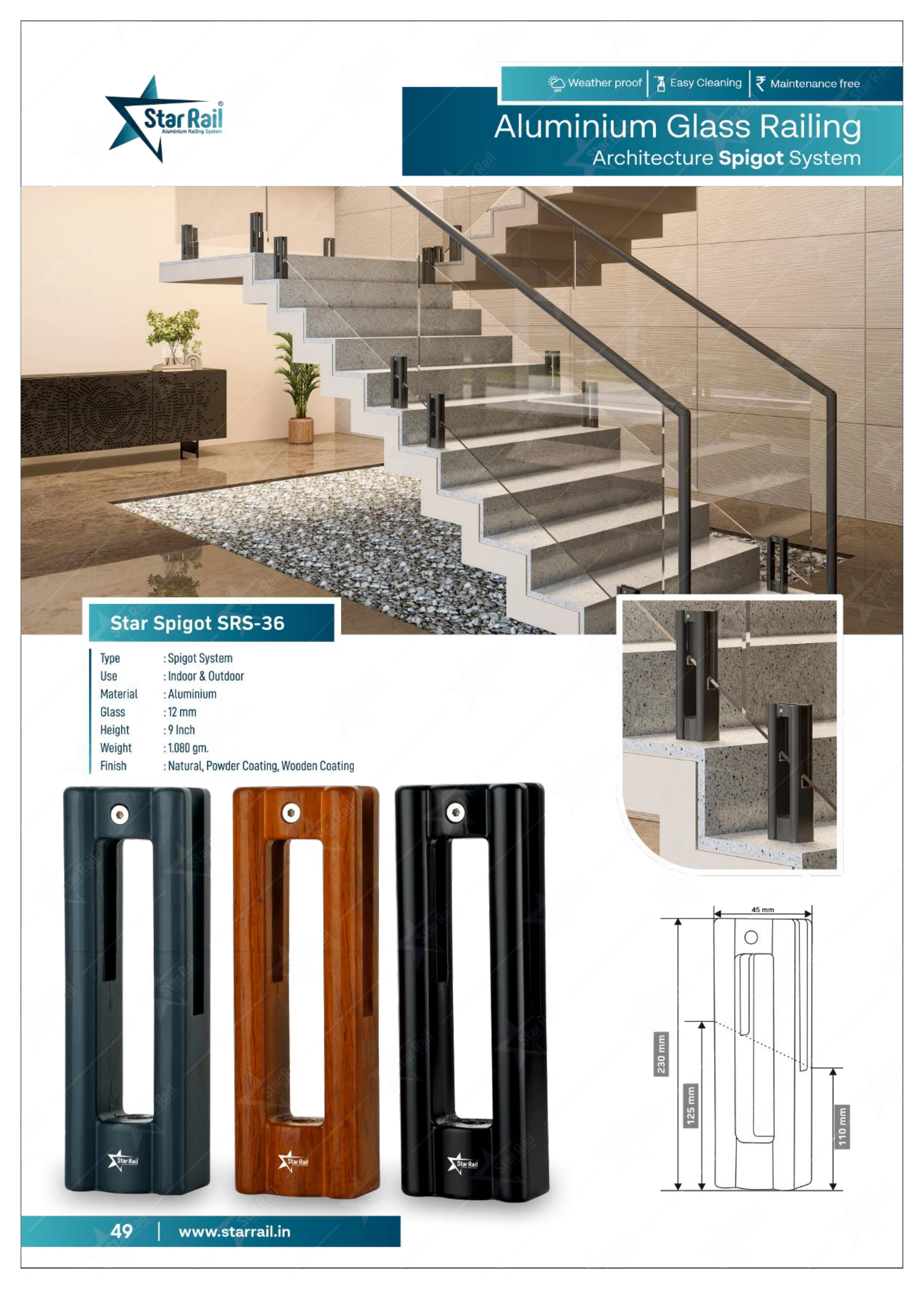 Aluminium Spigot Glass Railing Catalogue — Page 49