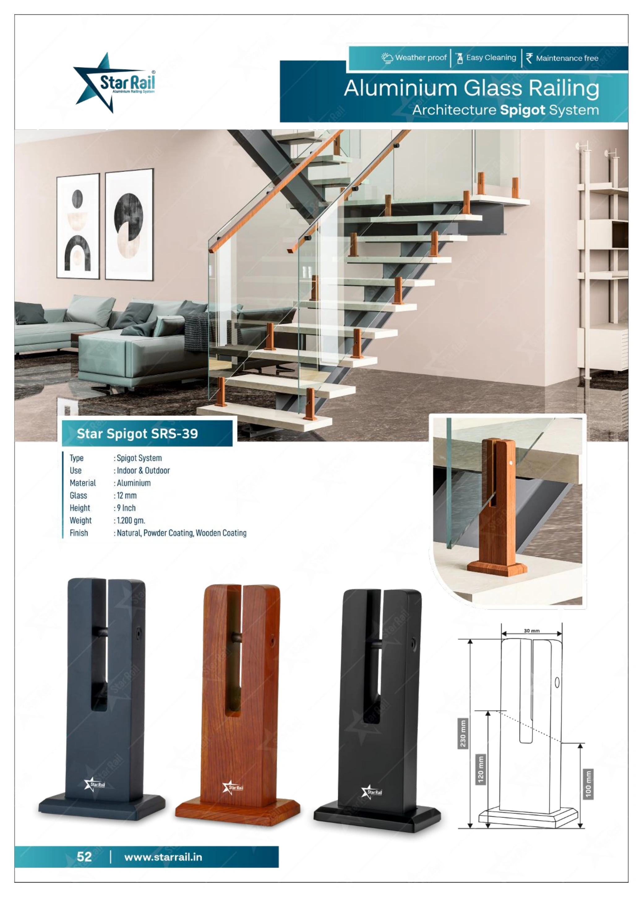 Aluminium Spigot Glass Railing Catalogue — Page 52