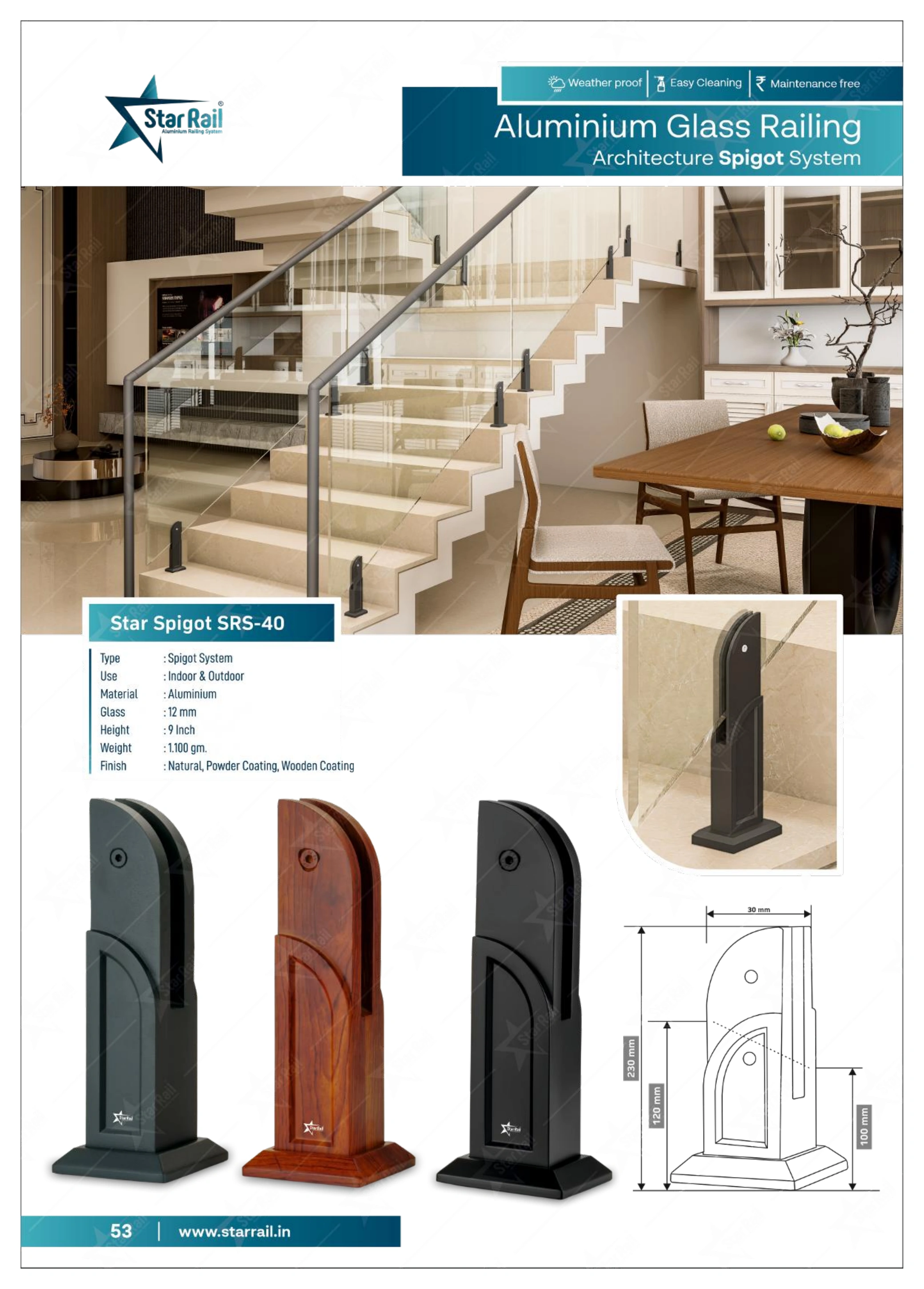 Aluminium Spigot Glass Railing Catalogue — Page 53