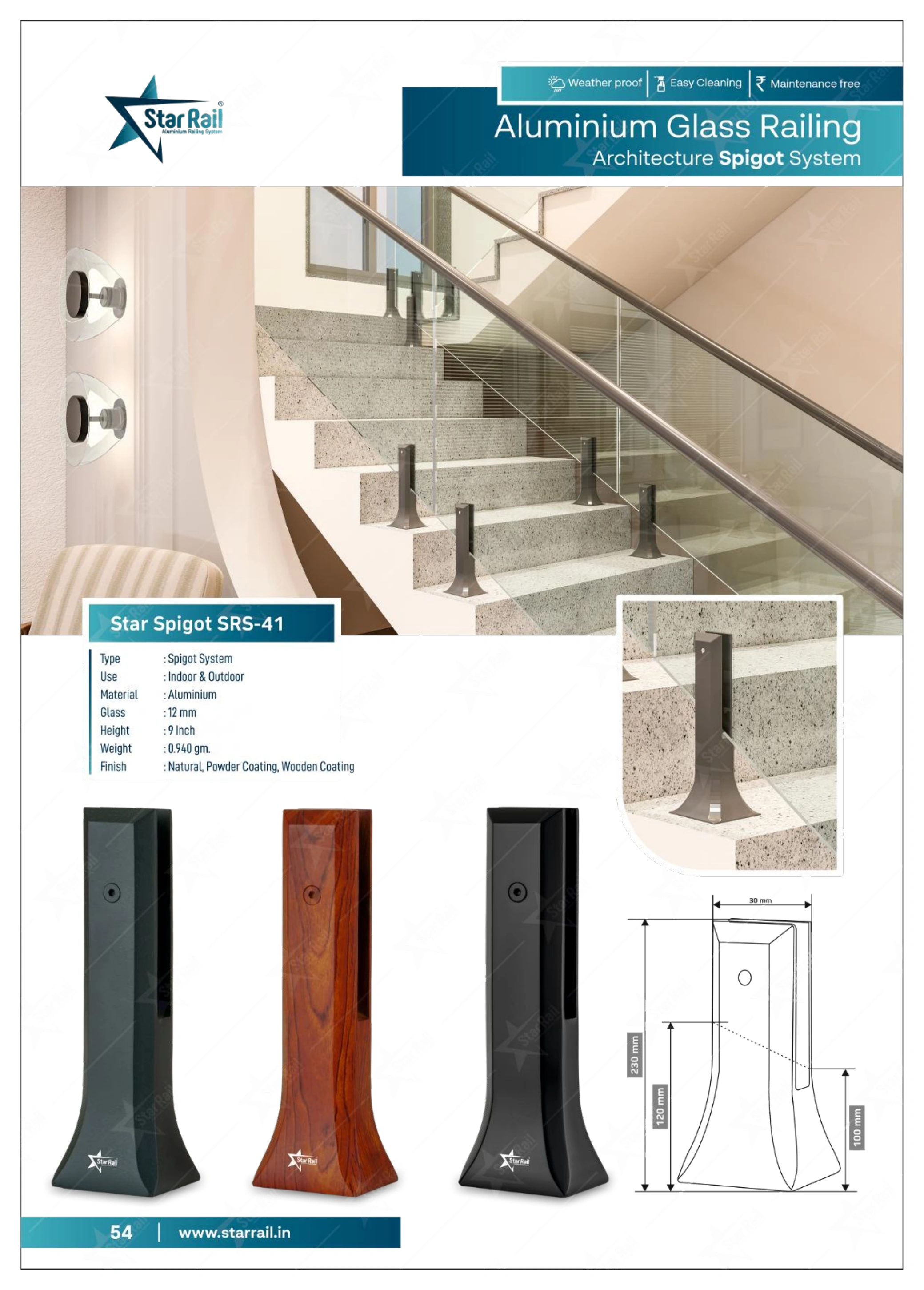 Aluminium Spigot Glass Railing Catalogue — Page 54