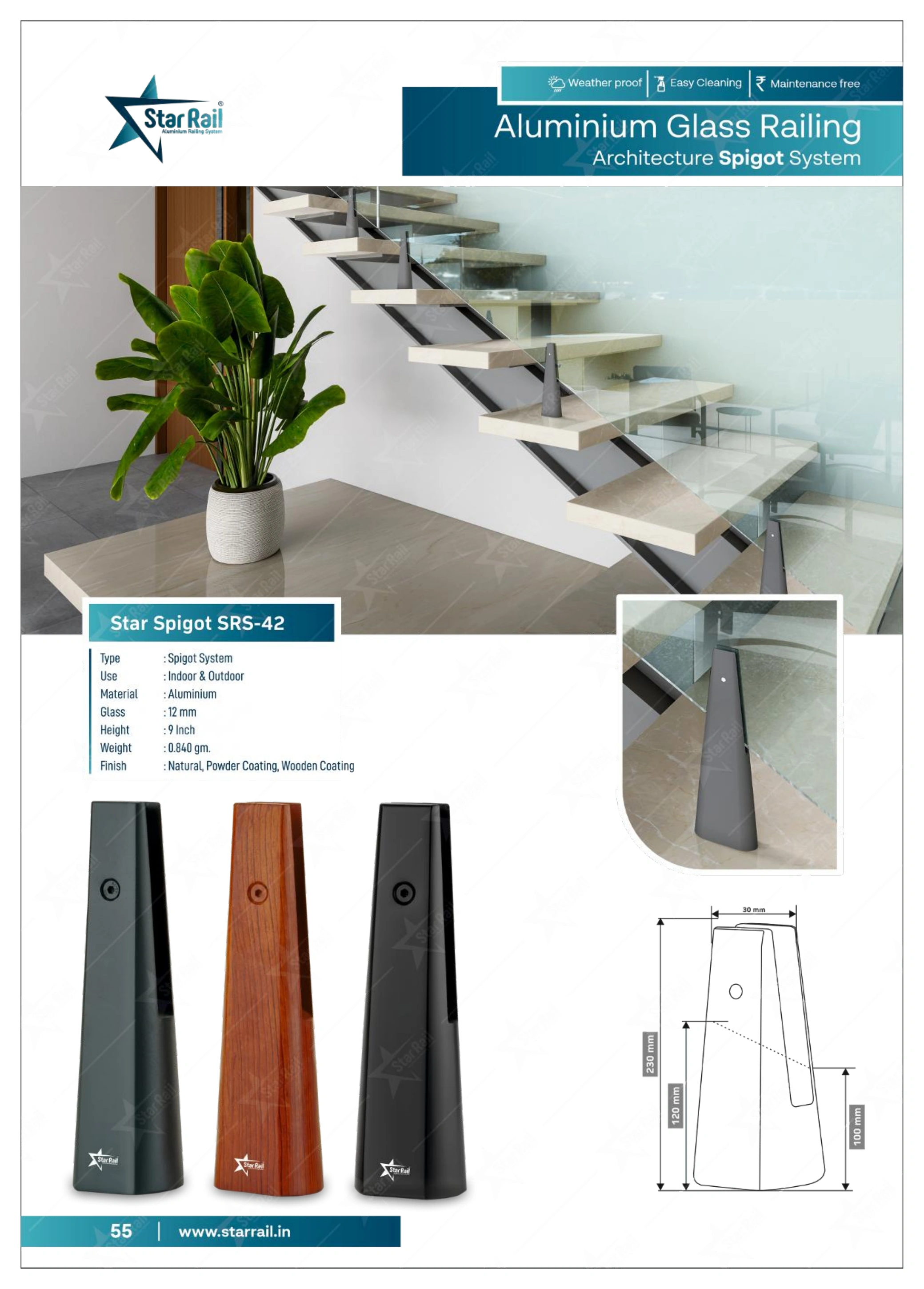 Aluminium Spigot Glass Railing Catalogue — Page 55
