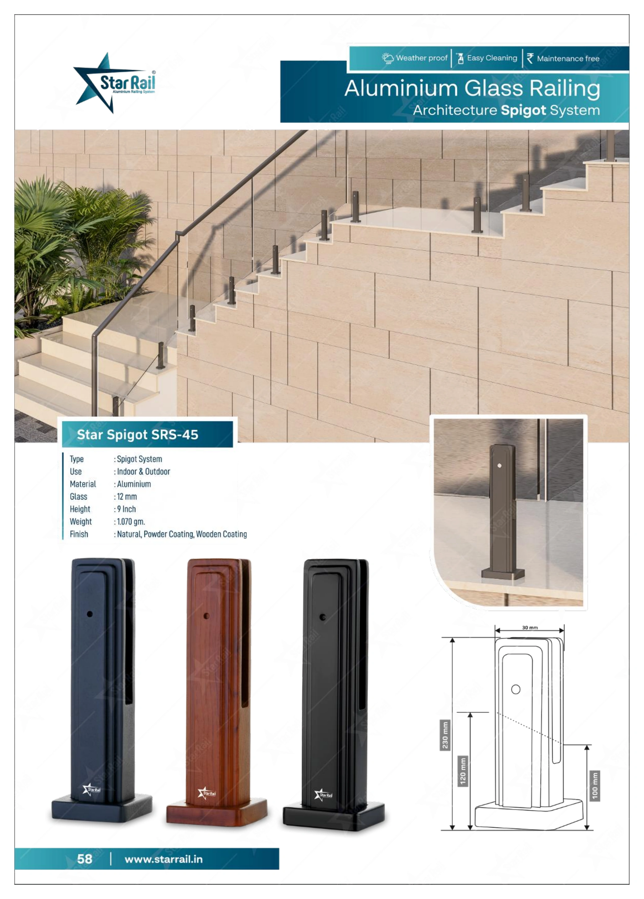 Aluminium Spigot Glass Railing Catalogue — Page 58