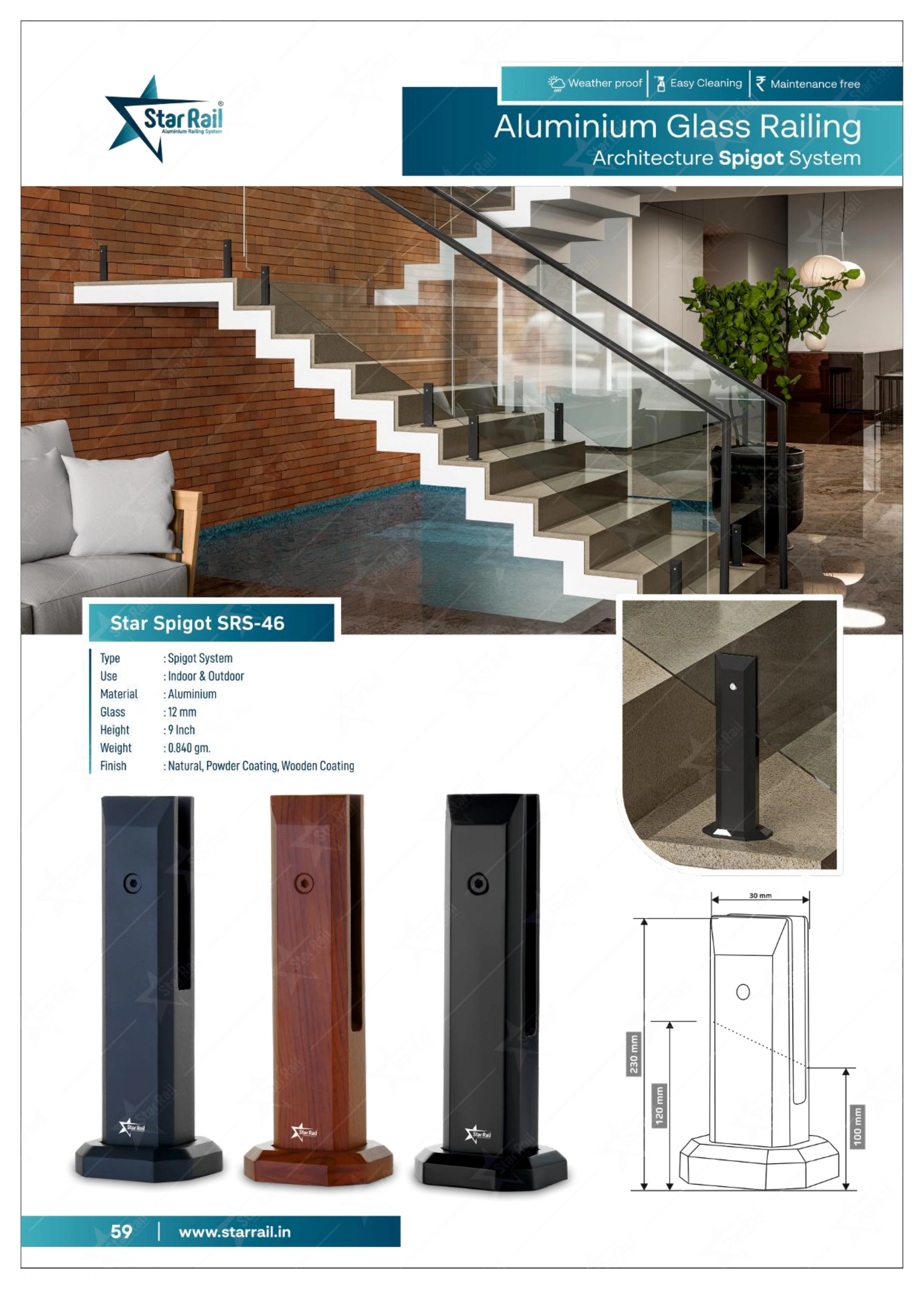 Aluminium Spigot Glass Railing Catalogue — Page 59