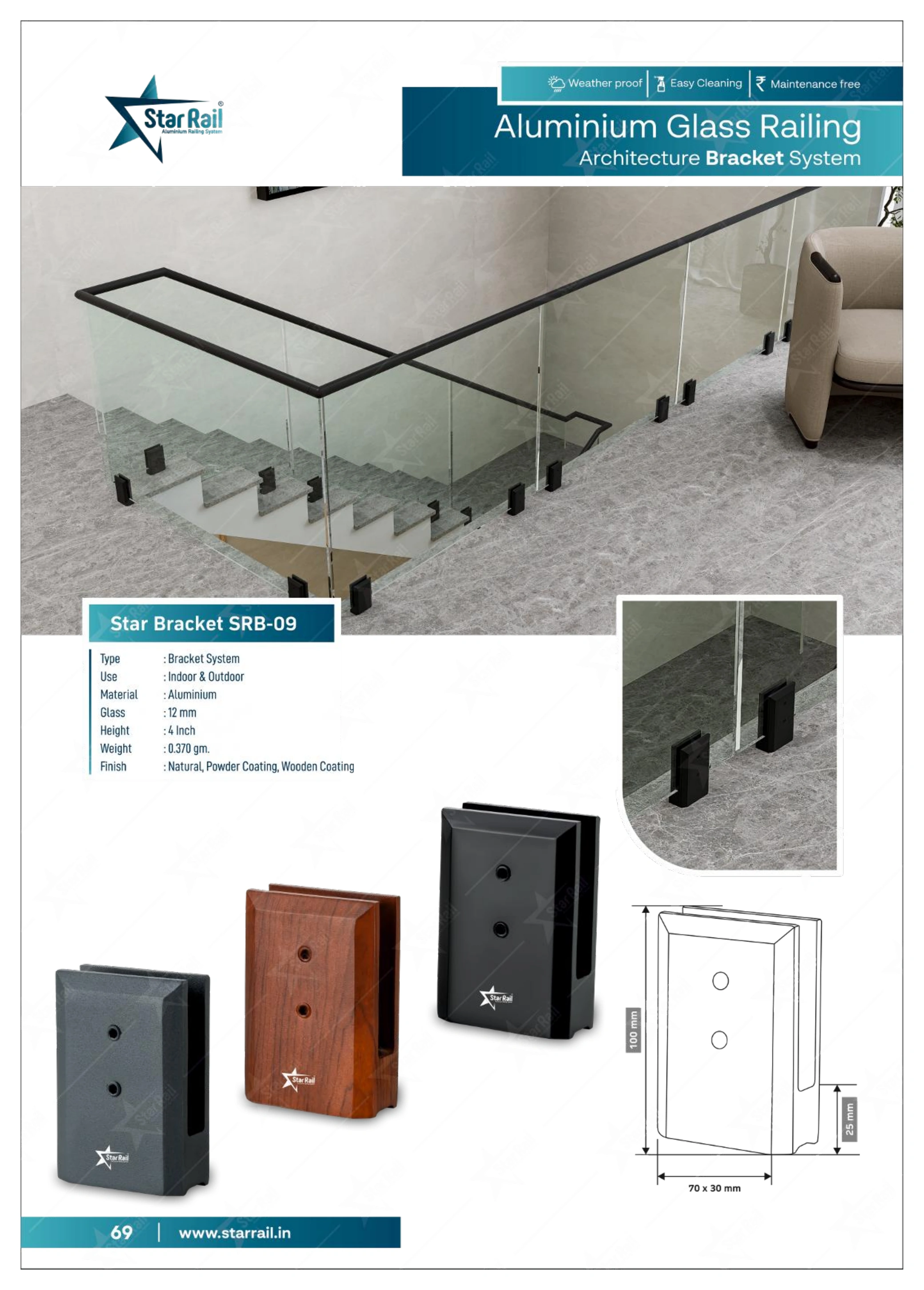 Aluminium Spigot Glass Railing Catalogue — Page 69