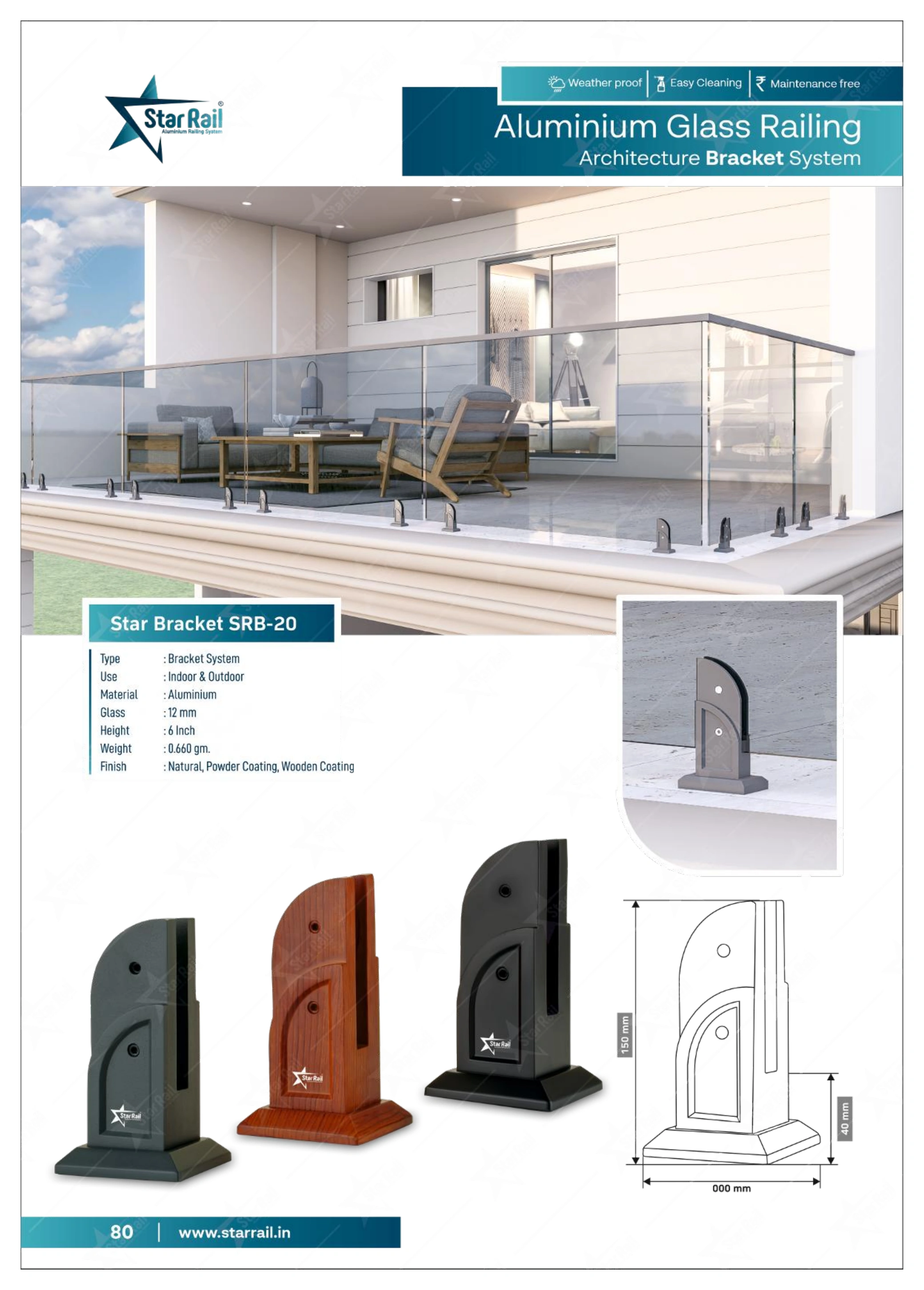 Aluminium Spigot Glass Railing Catalogue — Page 80