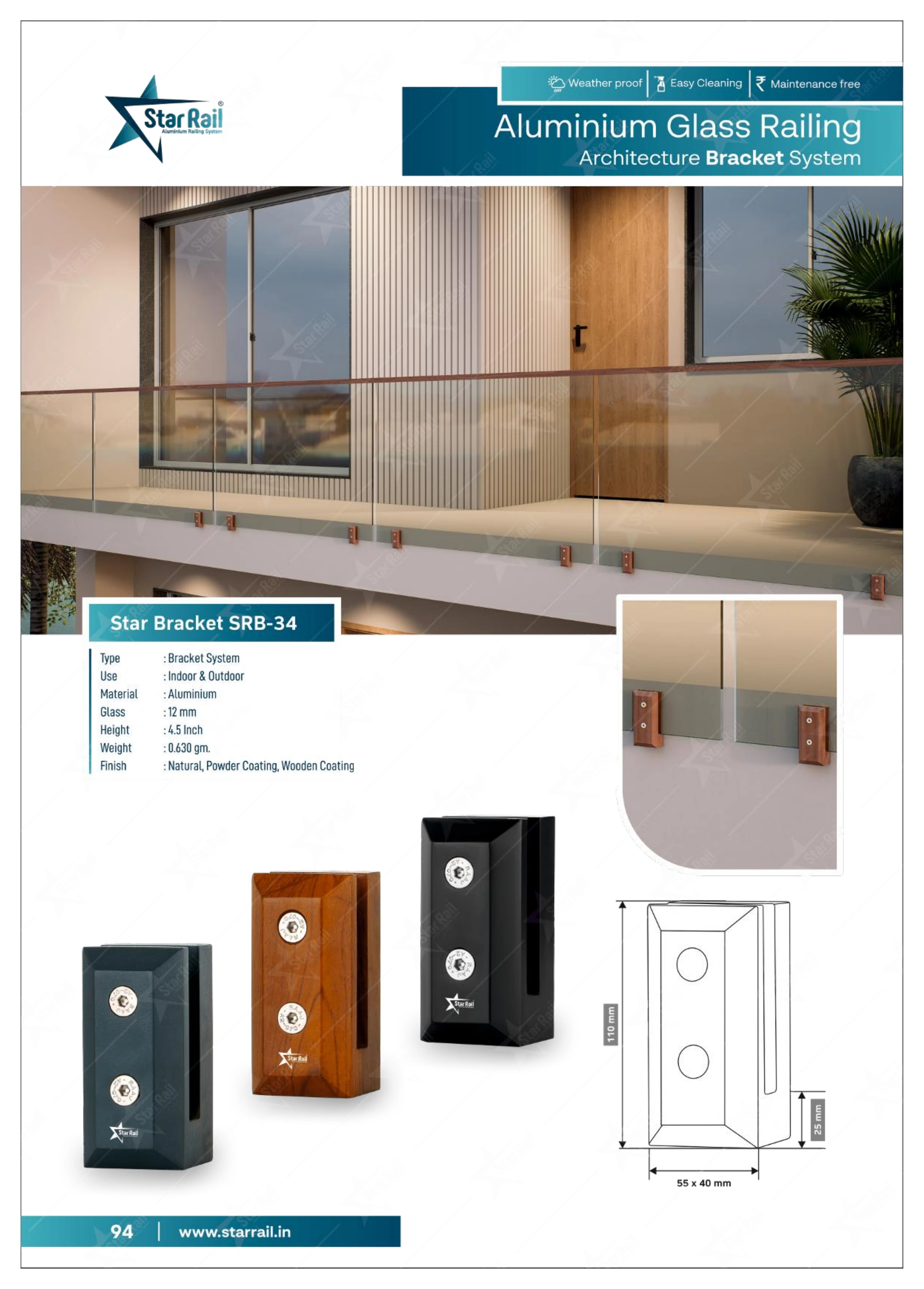 Aluminium Spigot Glass Railing Catalogue — Page 94