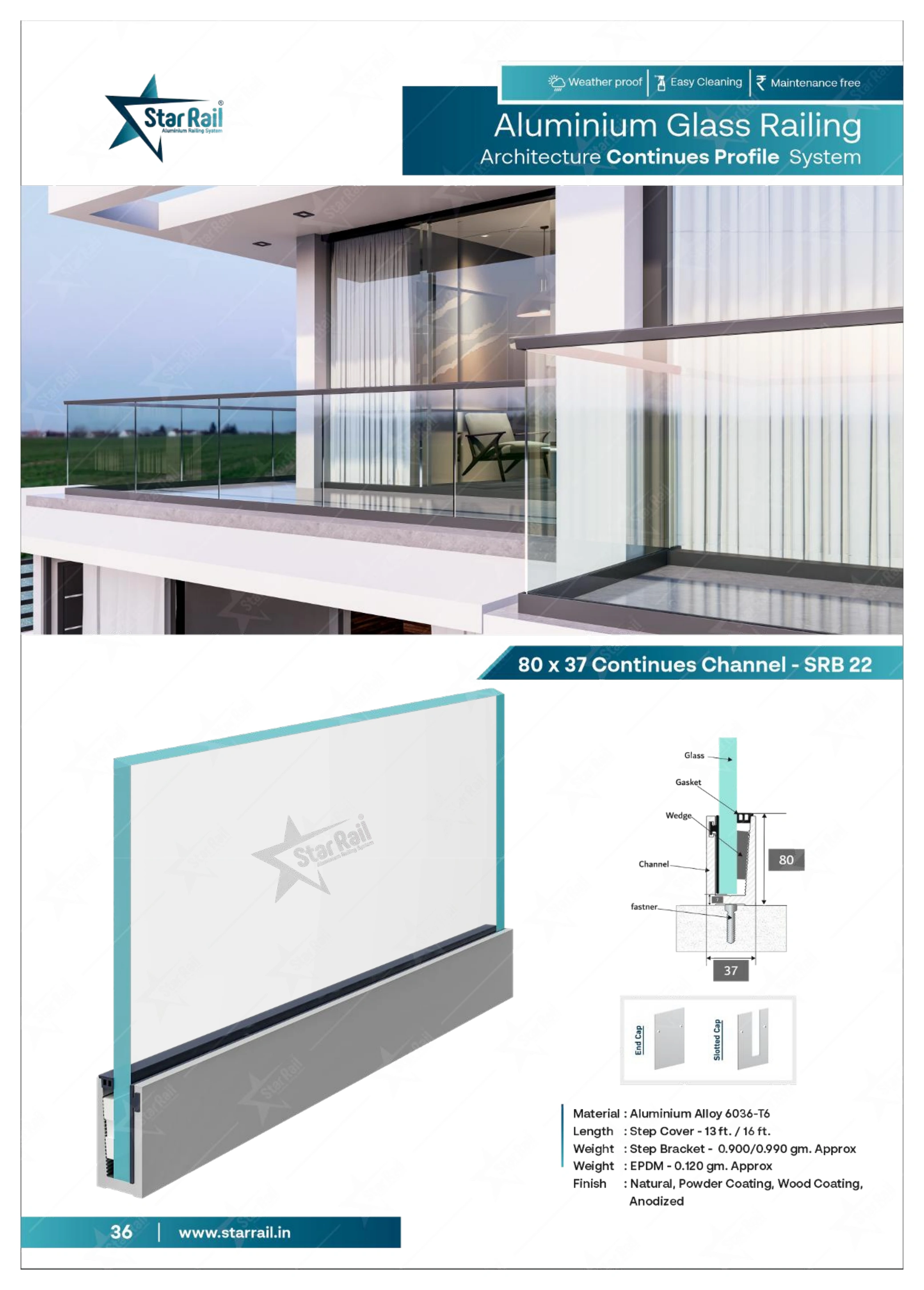 Top & Bottom Profile Railings Catalogue — Page 36