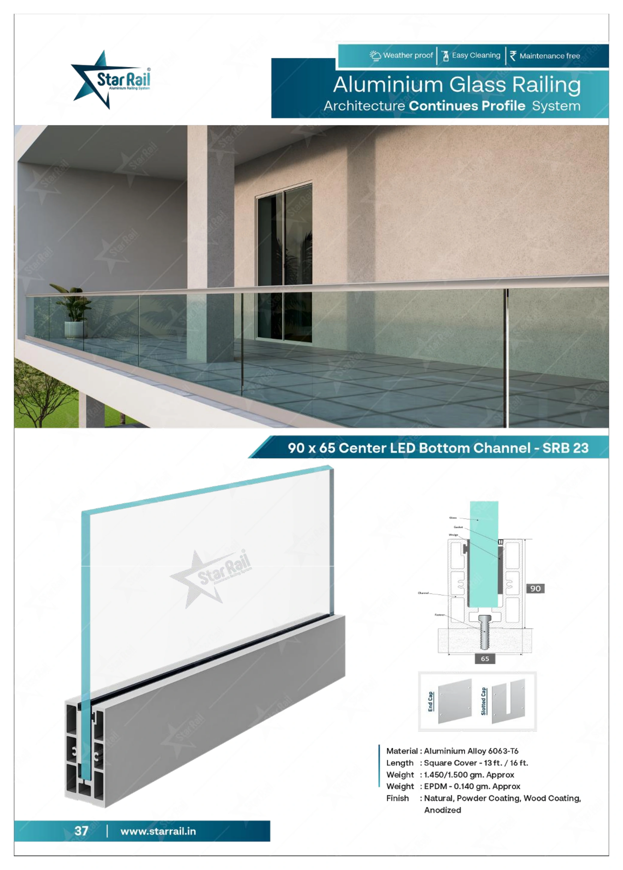 Top & Bottom Profile Railings Catalogue — Page 37