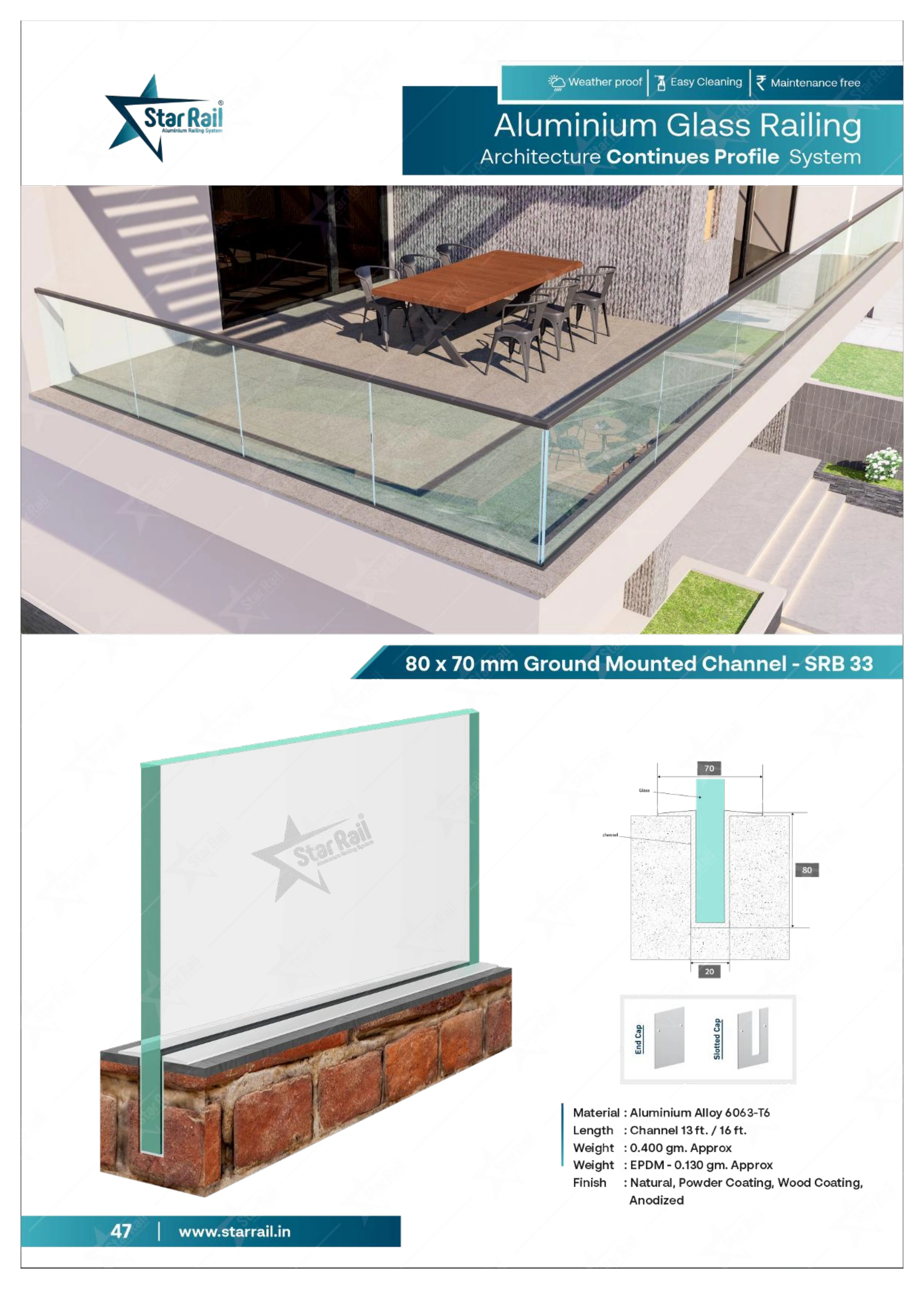 Top & Bottom Profile Railings Catalogue — Page 47