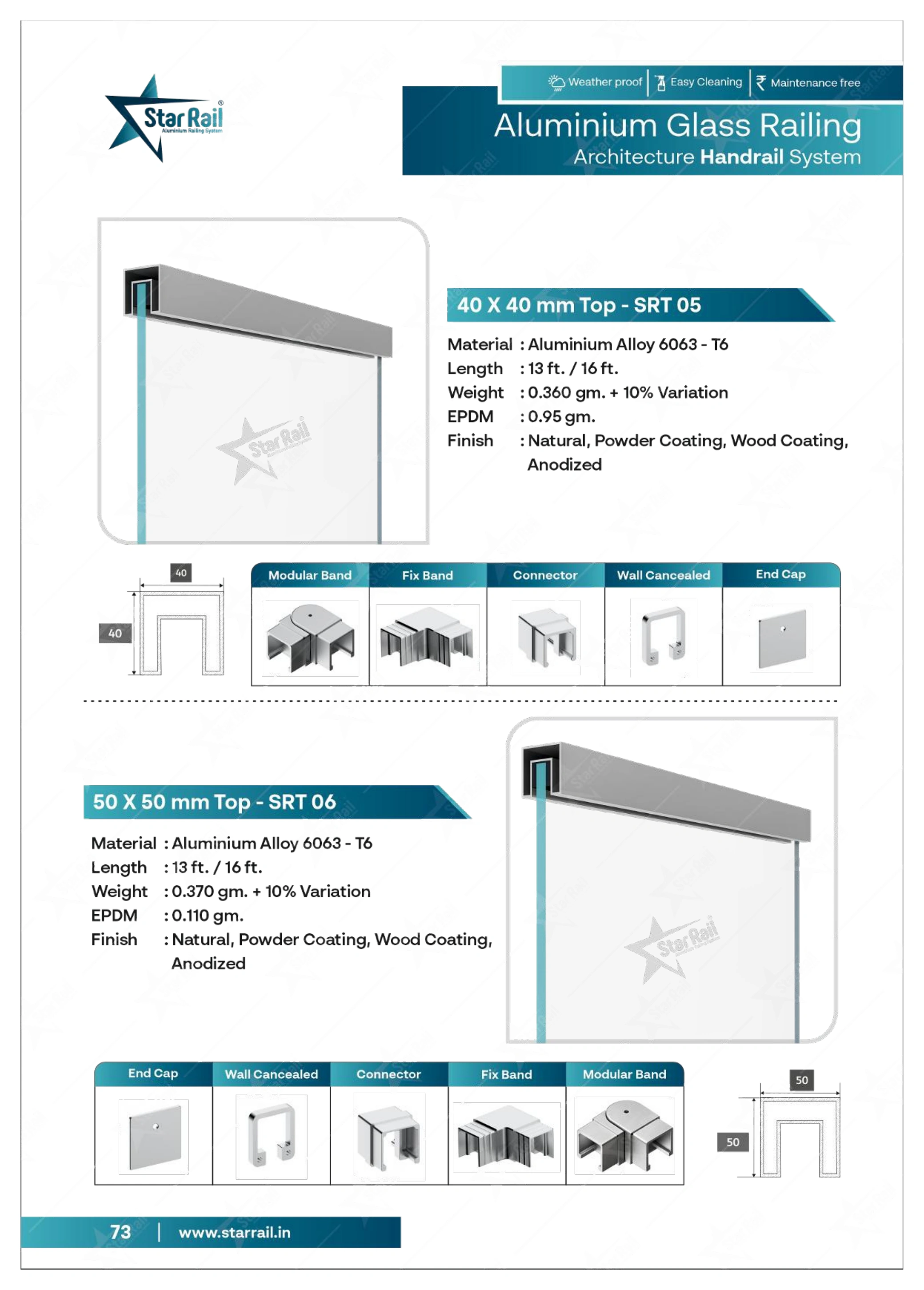 Top & Bottom Profile Railings Catalogue — Page 73