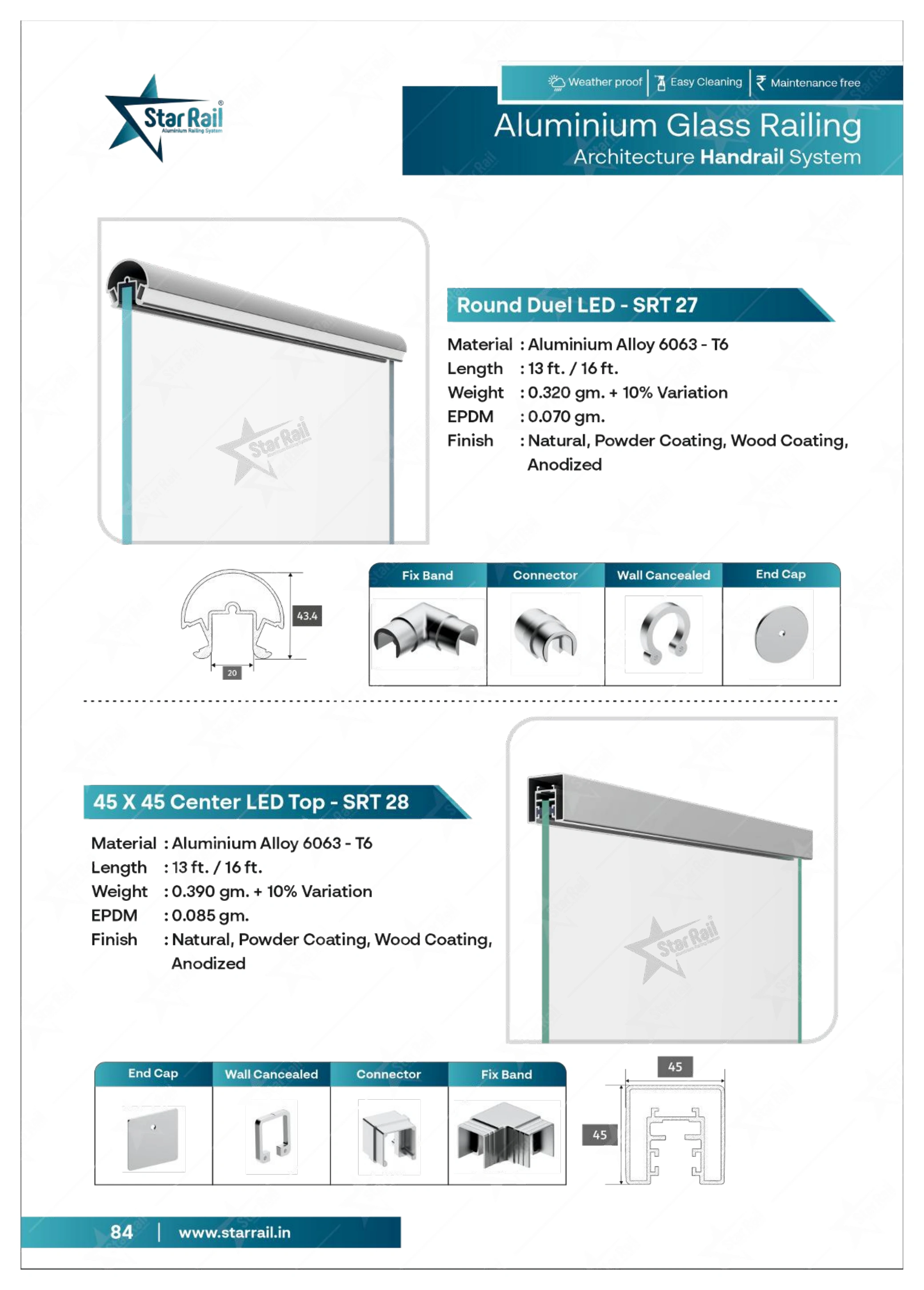 Top & Bottom Profile Railings Catalogue — Page 84