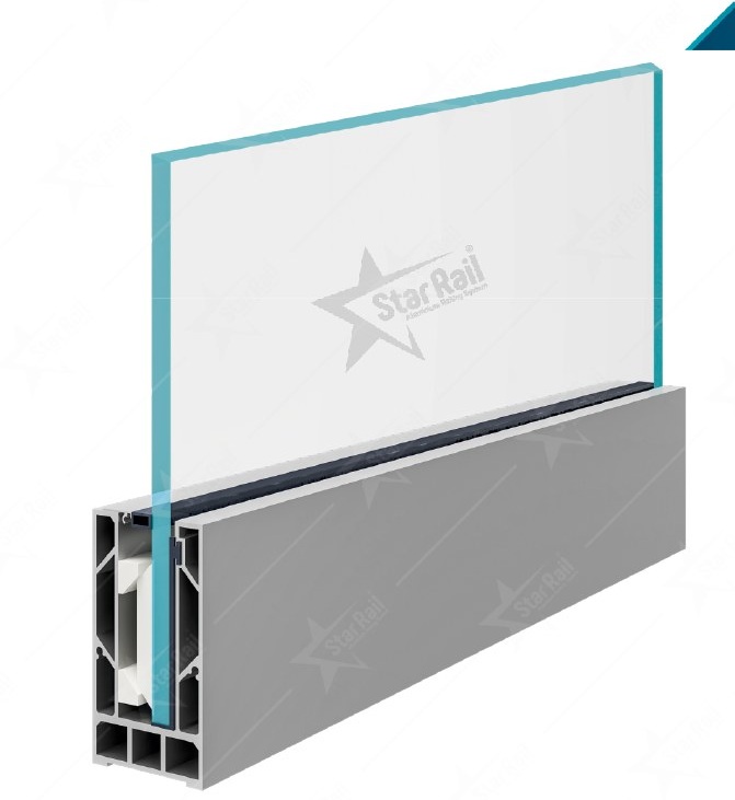 140 × 90 Heavy Bottom Channel - SRB 17 - Architectural Aluminium Glass Railing Hardware | Star Rail Gujarat Wholesaler