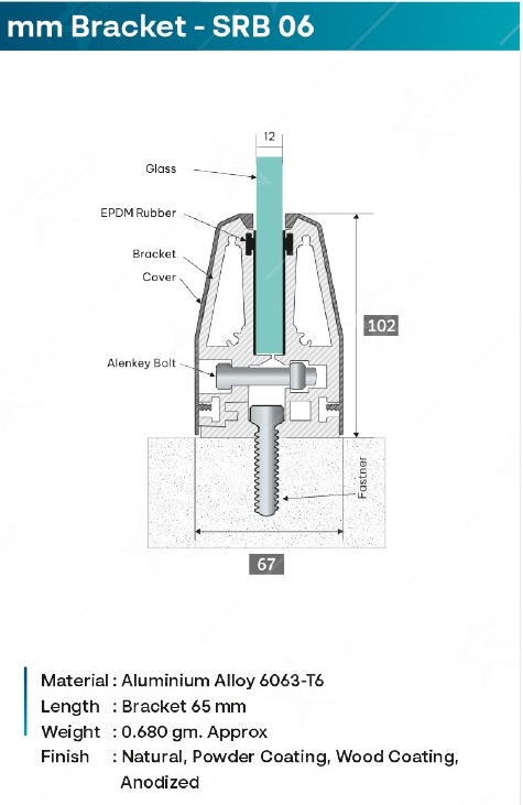65 mm Bracket - SRBR 06 image 3