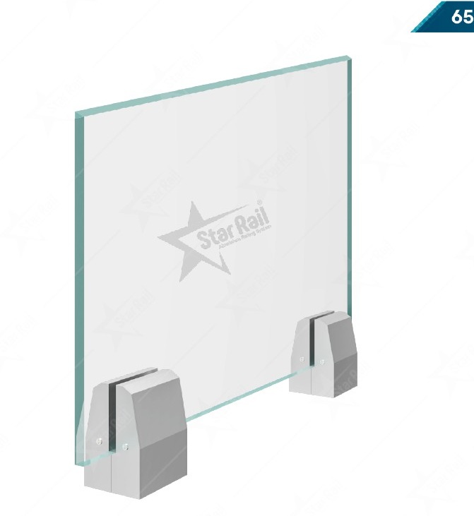 65 mm Bracket - SRBR 06 - Architectural Aluminium Glass Railing Hardware | Star Rail Gujarat Wholesaler