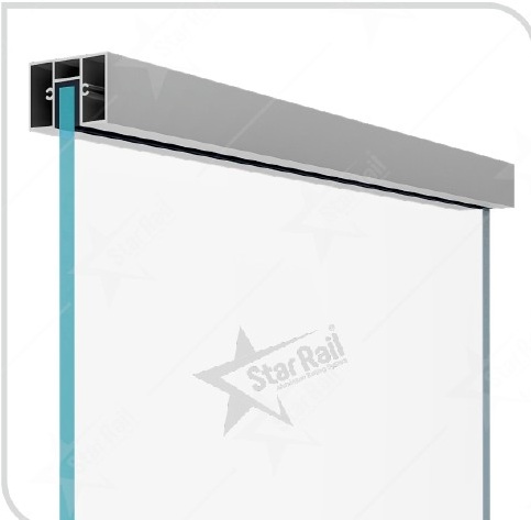 60 × 40 mm Rectangle Top - SRT 13 - Architectural Aluminium Glass Railing Hardware | Star Rail Gujarat Wholesaler