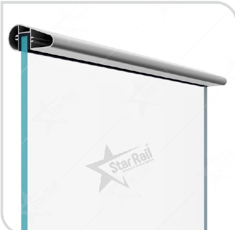 Incline 80 × 37 mm - SRT 15 - Architectural Aluminium Glass Railing Hardware | Star Rail Gujarat Wholesaler