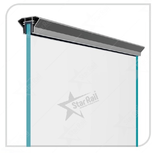 65 × 38 mm Crystal Diamond - SRT 42 - Architectural Aluminium Glass Railing Hardware | Star Rail Gujarat Wholesaler