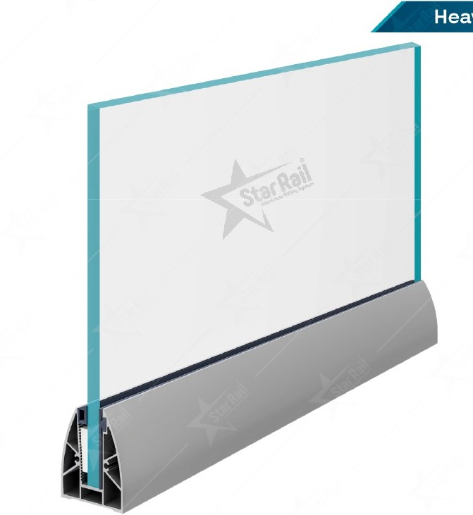 Heavy Modular Feri Channel - SRB 26 - Architectural Aluminium Glass Railing Hardware | Star Rail Gujarat Wholesaler