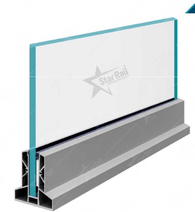 New Bottom Channel - SRB 27 - Architectural Aluminium Glass Railing Hardware | Star Rail Gujarat Wholesaler