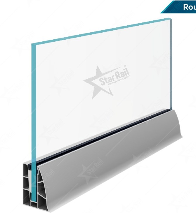 Round Square Feri Channel - SRB 25 - Architectural Aluminium Glass Railing Hardware | Star Rail Gujarat Wholesaler