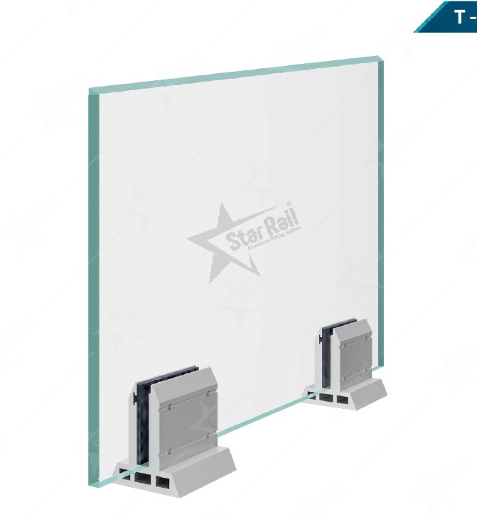 T Bracket - SRBR 01 - Architectural Aluminium Glass Railing Hardware | Star Rail Gujarat Wholesaler