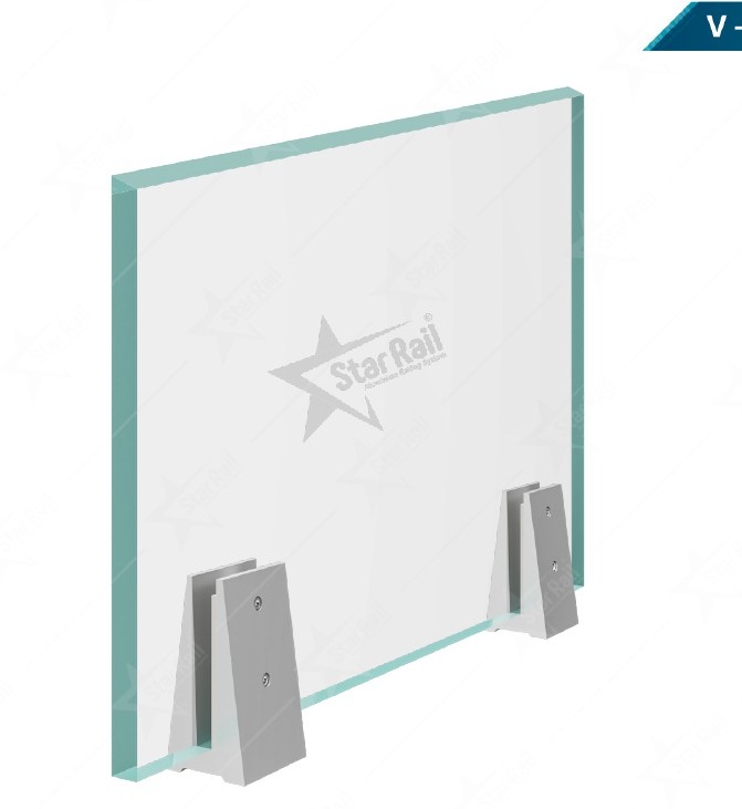 V Bracket - SRBR 03 - Architectural Aluminium Glass Railing Hardware | Star Rail Gujarat Wholesaler