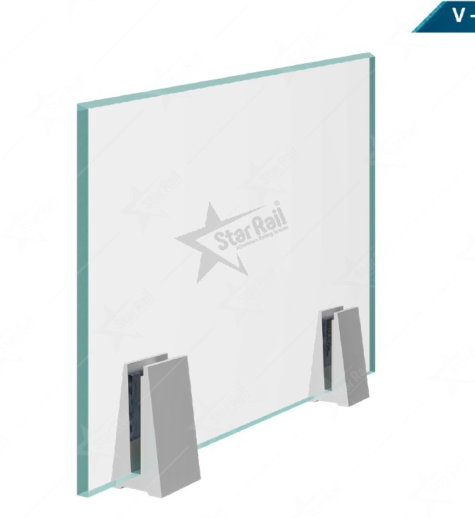 V Bracket (Wedges) - SRBR 04 - Architectural Aluminium Glass Railing Hardware | Star Rail Gujarat Wholesaler