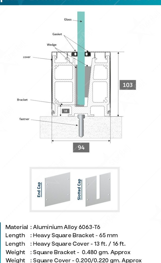 Heavy Square Bracket & Cover - SRB 06 image 3